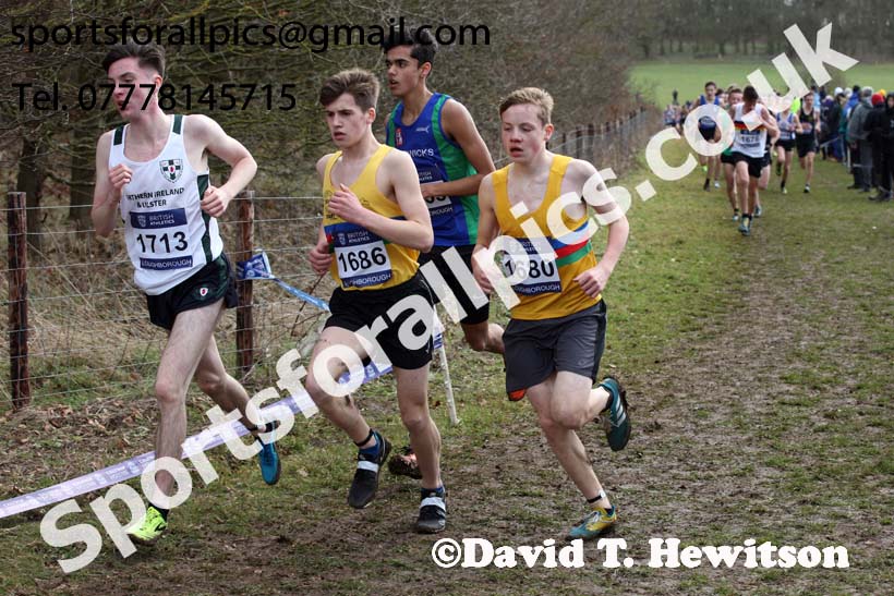 Boys under-15s 2019 British Athletics Inter Counties Cross Country, Prestwood Hall, Loughborough. Photo:  David T. Hewitson/Sports for All Pics